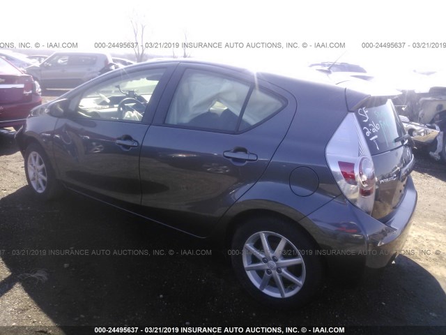 JTDKDTB33E1077419 - 2014 TOYOTA PRIUS C GRAY photo 3