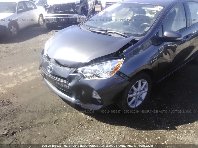 JTDKDTB33E1077419 - 2014 TOYOTA PRIUS C GRAY photo 6