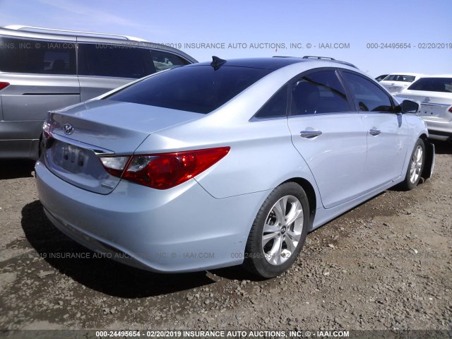 5NPEC4AC0CH362690 - 2012 HYUNDAI SONATA SE/LIMITED SILVER photo 4