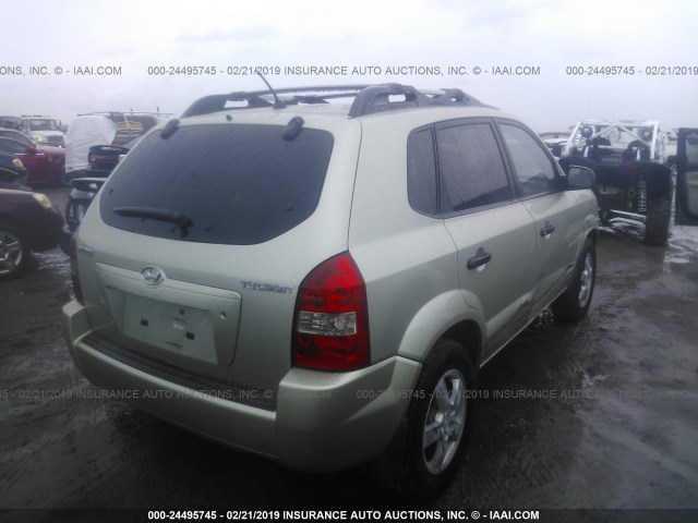 KM8JM12B86U289428 - 2006 HYUNDAI TUCSON GL GOLD photo 4