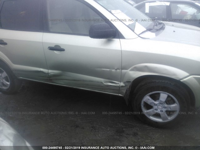 KM8JM12B86U289428 - 2006 HYUNDAI TUCSON GL GOLD photo 6