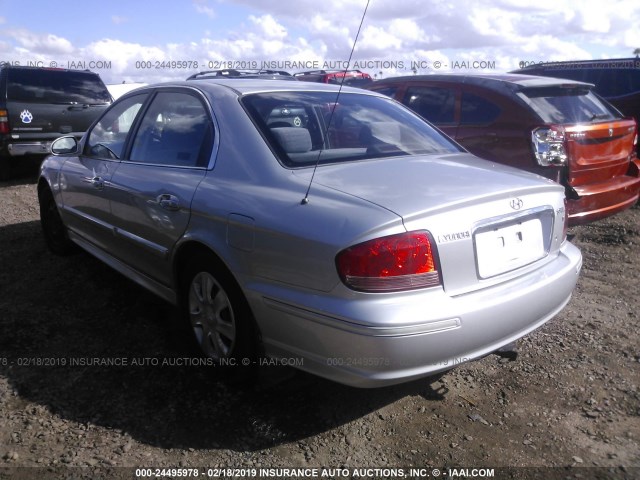 KMHWF25H84A005364 - 2004 HYUNDAI SONATA GL SILVER photo 3