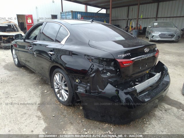 JN1EV7AP2JM353011 - 2018 INFINITI Q50 LUXE/SPORT BLACK photo 3