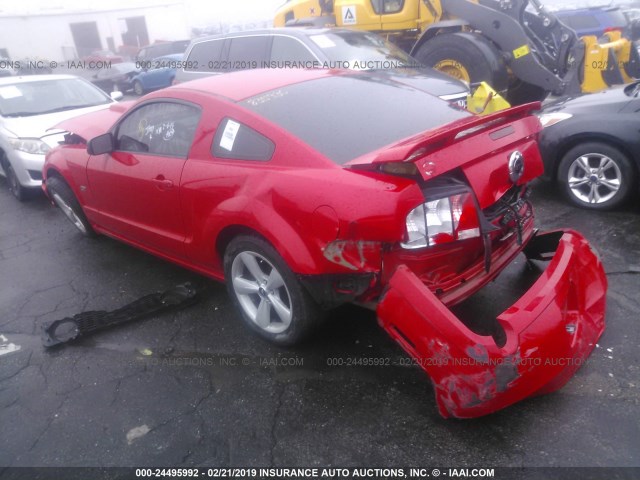 1ZVFT82H275287516 - 2007 FORD MUSTANG GT RED photo 3