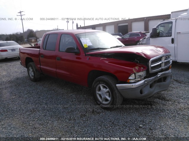 1B7GL2AN9YS690150 - 2000 DODGE DAKOTA QUAD RED photo 1