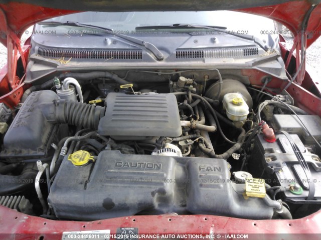 1B7GL2AN9YS690150 - 2000 DODGE DAKOTA QUAD RED photo 10