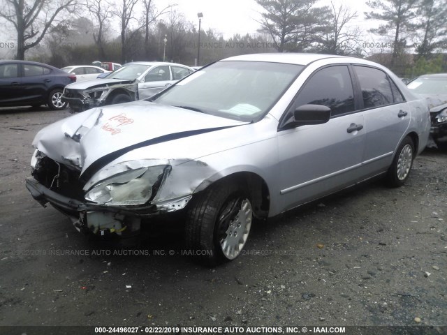 1HGCM56117A075262 - 2007 HONDA ACCORD VALUE SILVER photo 2