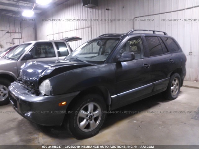 KM8SC73E16U046563 - 2006 HYUNDAI SANTA FE GLS/LIMITED Dark Blue photo 2