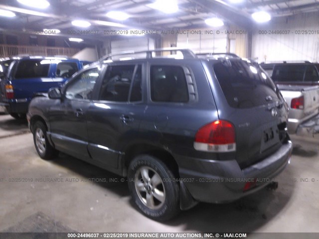 KM8SC73E16U046563 - 2006 HYUNDAI SANTA FE GLS/LIMITED Dark Blue photo 3