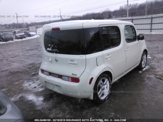 JN8AZ2KRXAT162188 - 2010 NISSAN CUBE S/SL/KROM WHITE photo 4