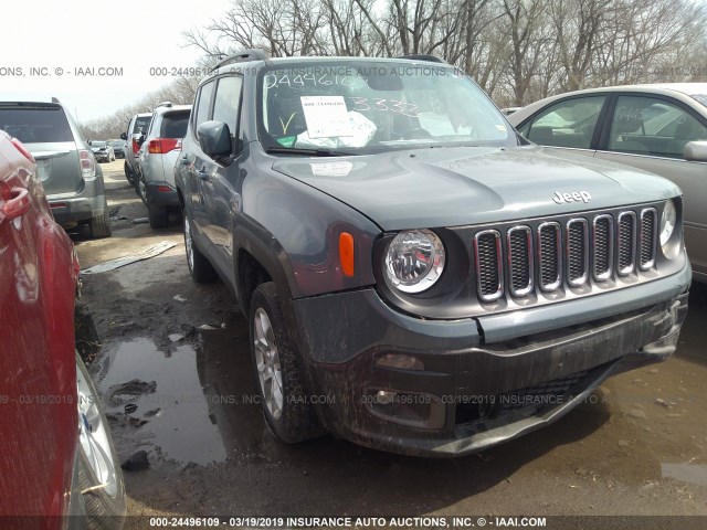 ZACCJBBB5HPE86265 - 2017 JEEP RENEGADE LATITUDE GRAY photo 1