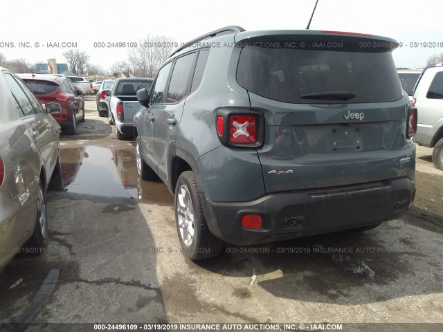 ZACCJBBB5HPE86265 - 2017 JEEP RENEGADE LATITUDE GRAY photo 3