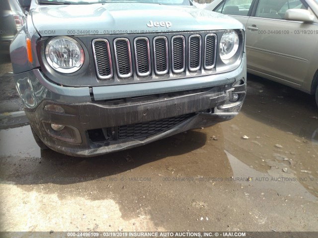 ZACCJBBB5HPE86265 - 2017 JEEP RENEGADE LATITUDE GRAY photo 6