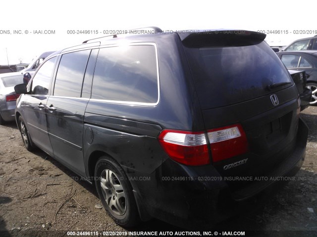 5FNRL38796B070558 - 2006 HONDA ODYSSEY EXL BLACK photo 3