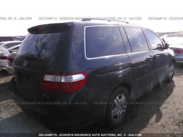 5FNRL38796B070558 - 2006 HONDA ODYSSEY EXL BLACK photo 4