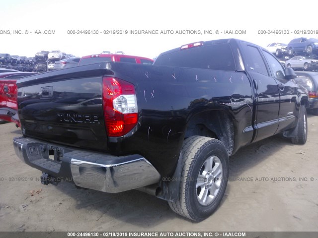 5TFRM5F12EX079288 - 2014 TOYOTA TUNDRA DOUBLE CAB SR/SR5 BLACK photo 4