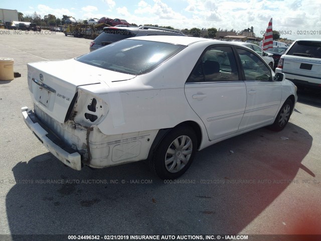 4T1BE32K35U016053 - 2005 TOYOTA CAMRY LE/XLE/SE WHITE photo 4