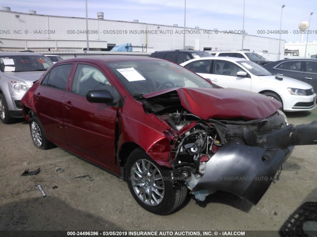 JTDBL40E599044457 - 2009 TOYOTA COROLLA LE/XLE RED photo 1