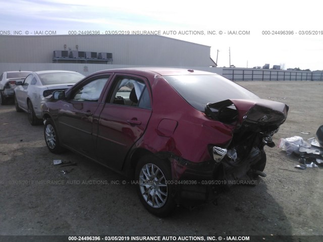 JTDBL40E599044457 - 2009 TOYOTA COROLLA LE/XLE RED photo 3