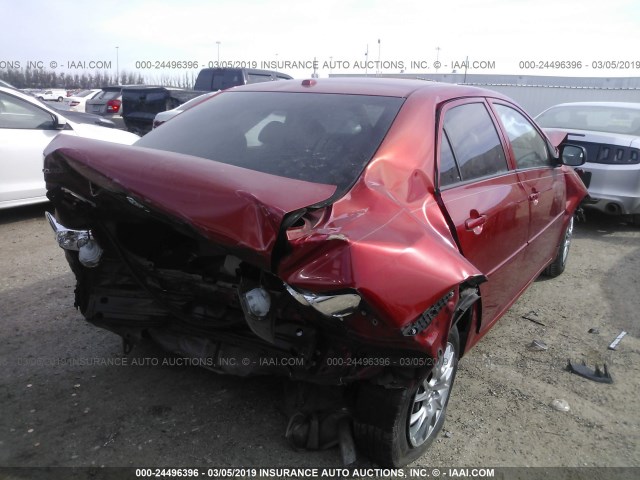 JTDBL40E599044457 - 2009 TOYOTA COROLLA LE/XLE RED photo 4