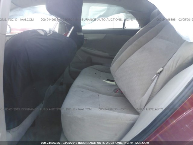 JTDBL40E599044457 - 2009 TOYOTA COROLLA LE/XLE RED photo 8