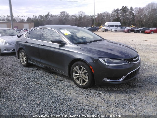 1C3CCCAB0GN182841 - 2016 CHRYSLER 200 LIMITED GRAY photo 1