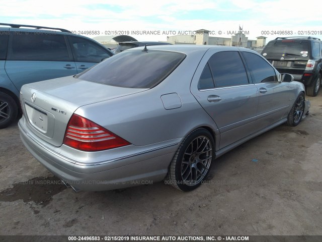 WDBNG74J44A424924 - 2004 MERCEDES-BENZ S 55 AMG SILVER photo 4