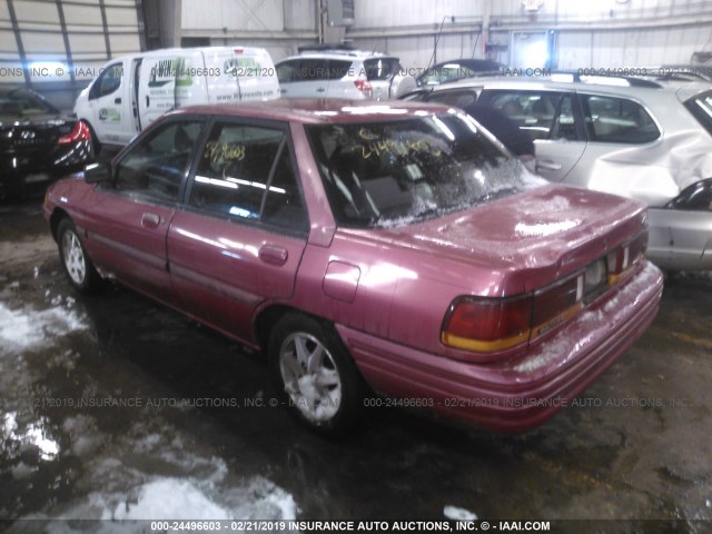 3FARP13JXRR111106 - 1994 FORD ESCORT LX/SPORT PURPLE photo 3