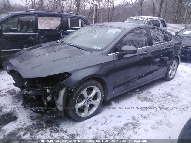 3FA6P0G74GR365158 - 2016 FORD FUSION S GRAY photo 2