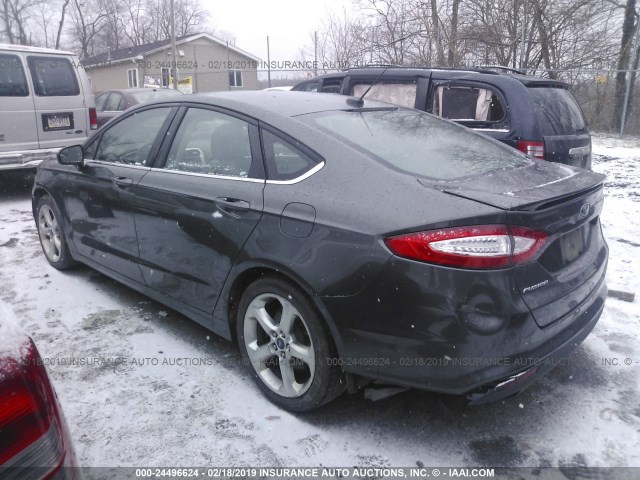 3FA6P0G74GR365158 - 2016 FORD FUSION S GRAY photo 3