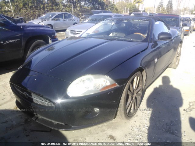 SAJDA44B975B03825 - 2007 JAGUAR XK BLACK photo 2