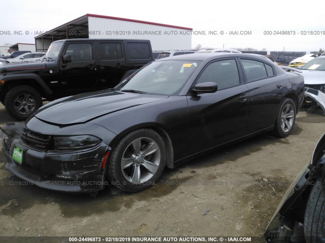 2C3CDXHG0GH317542 - 2016 DODGE CHARGER SXT GRAY photo 2