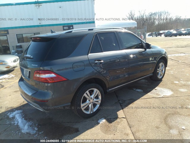 4JGDA2EB1DA200918 - 2013 MERCEDES-BENZ ML 350 BLUETEC GRAY photo 4