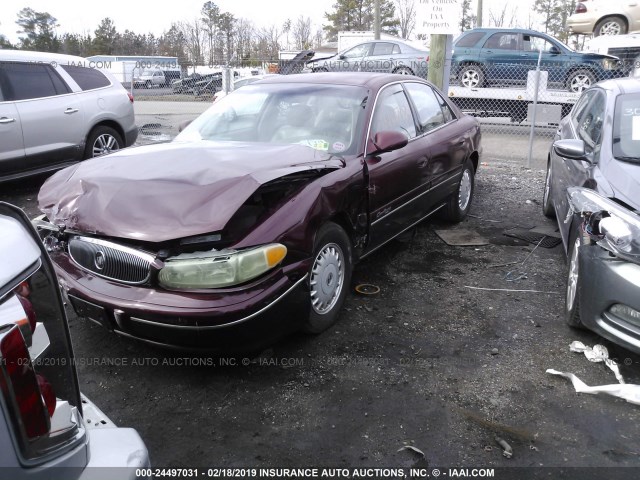 2G4WY52M1W1540921 - 1998 BUICK CENTURY LIMITED BURGUNDY photo 2