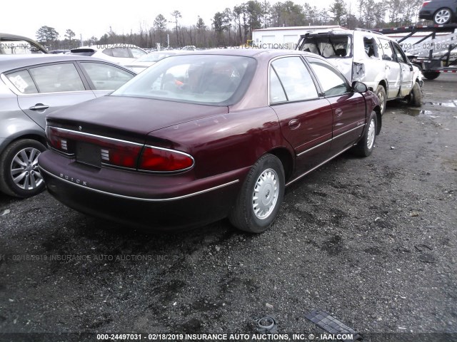 2G4WY52M1W1540921 - 1998 BUICK CENTURY LIMITED BURGUNDY photo 4