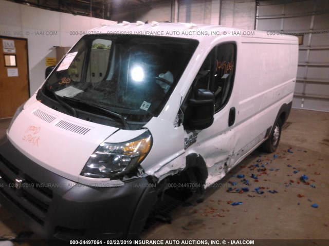 3C6TRVAG1HE501601 - 2017 RAM PROMASTER 1500 1500 STANDARD WHITE photo 2