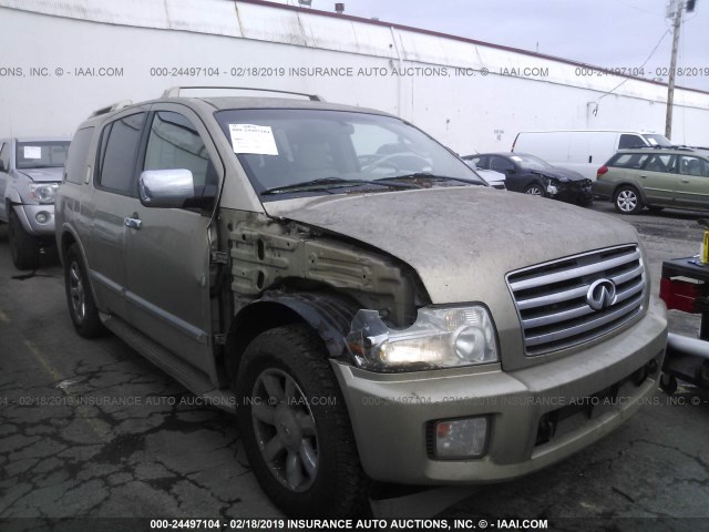 5N3AA08C84N808348 - 2004 INFINITI QX56 GOLD photo 1