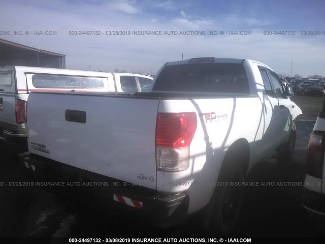 5TFUY5F16BX178531 - 2011 TOYOTA TUNDRA DOUBLE CAB SR5 WHITE photo 4