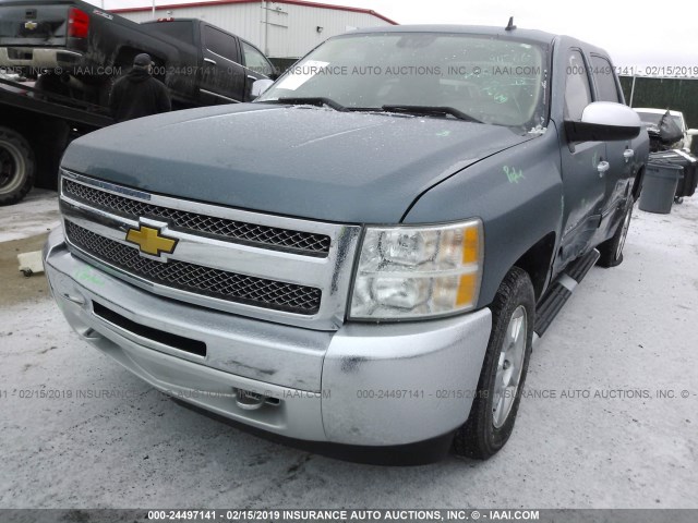 3GCPCSE00DG378797 - 2013 CHEVROLET SILVERADO C1500 LT GREEN photo 2