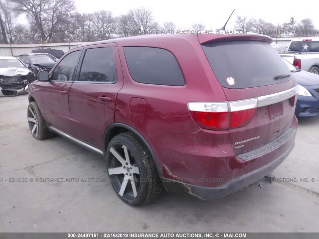 1C4RDJAG4DC614261 - 2013 DODGE DURANGO SXT RED photo 3