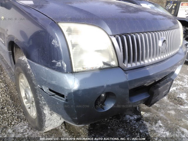 4M2DU86WX2UJ11144 - 2002 MERCURY MOUNTAINEER  BLUE photo 6