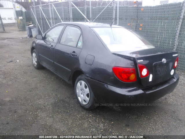 2T1BR32E44C285810 - 2004 TOYOTA COROLLA CE/LE/S BLACK photo 3