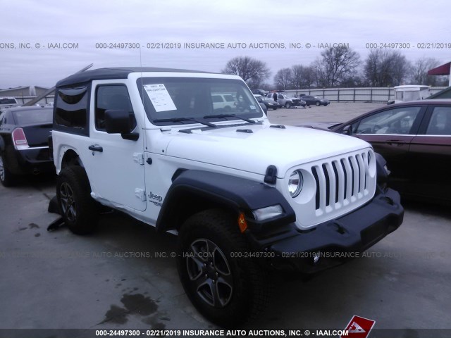 1C4GJXAG0JW154867 - 2018 JEEP WRANGLER SPORT WHITE photo 1