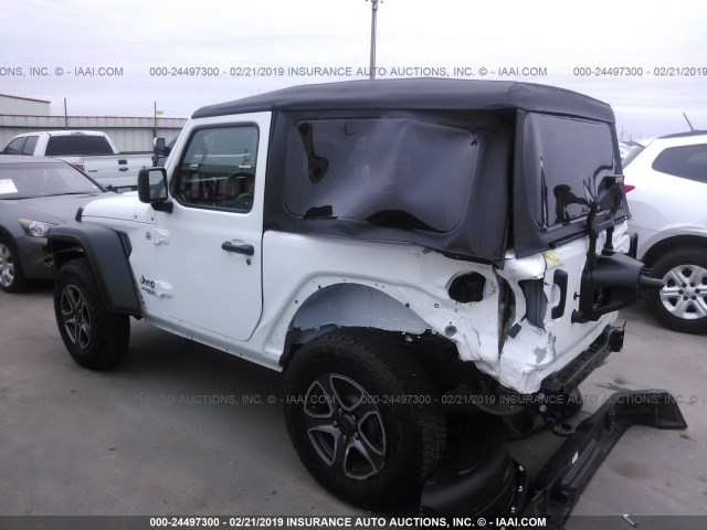 1C4GJXAG0JW154867 - 2018 JEEP WRANGLER SPORT WHITE photo 3