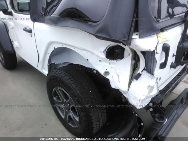 1C4GJXAG0JW154867 - 2018 JEEP WRANGLER SPORT WHITE photo 6