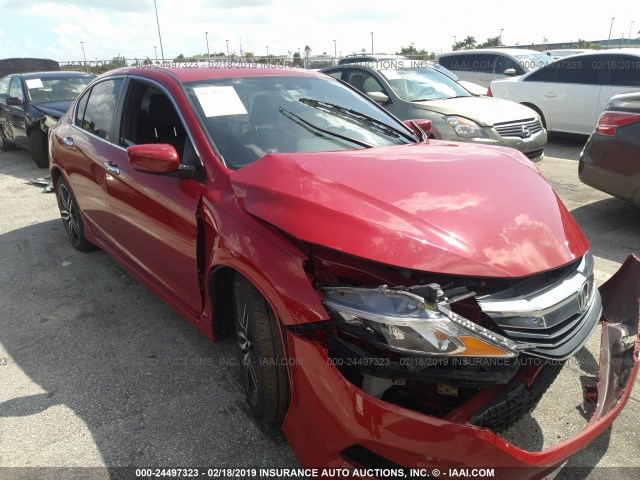 1HGCR2F15HA038684 - 2017 HONDA ACCORD SPORT SPECIAL EDITION RED photo 1