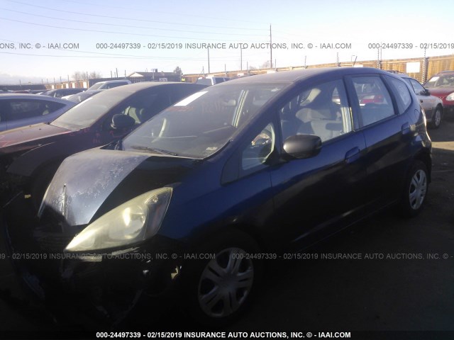 JHMGE88219S031990 - 2009 HONDA FIT BLUE photo 2