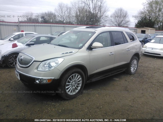 5GALRBED3AJ240442 - 2010 BUICK ENCLAVE CXL BEIGE photo 2