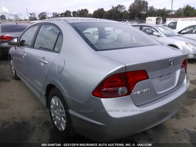 1HGFA465X7L000969 - 2007 HONDA CIVIC GX SILVER photo 3