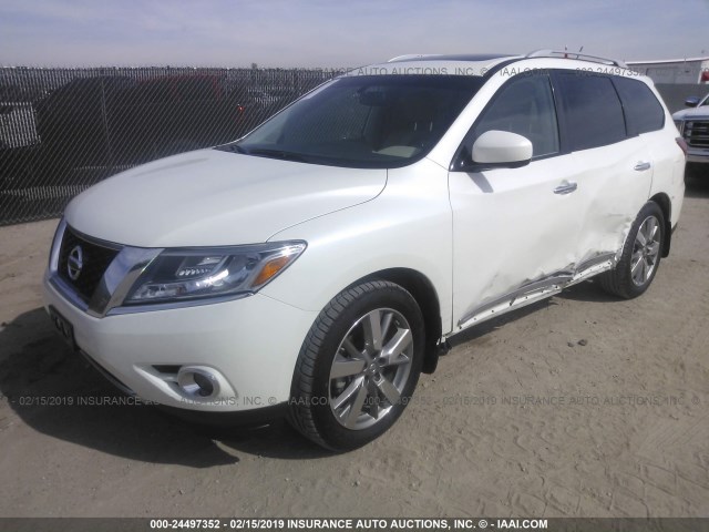 5N1AR2MN4GC669484 - 2016 NISSAN PATHFINDER S/SV/SL/PLATINUM WHITE photo 2